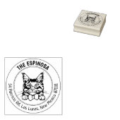Cat Maine Coon Rücksendeadresse Gummistempel (Stempel)