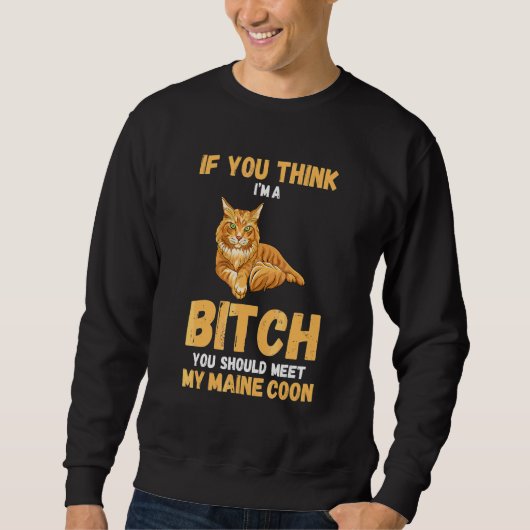Cat Maine Coon Sweatshirt (Vorderseite)