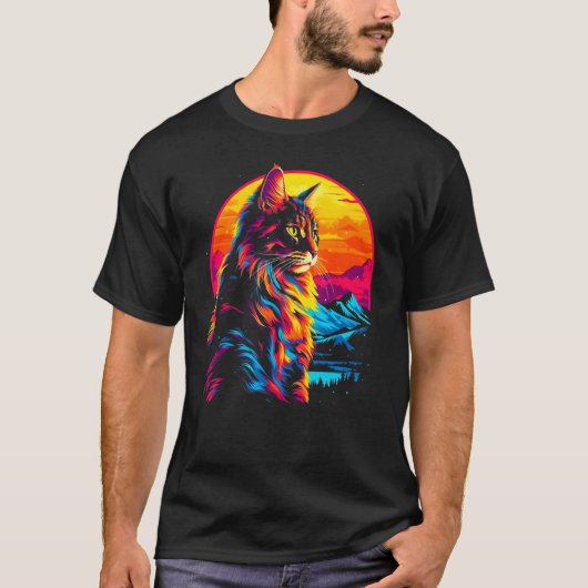 Cat Maine Coon T-Shirt (Vorderseite)