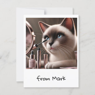 Cat Make up Artist Perfekt für Katzen Liebhaber Postkarte