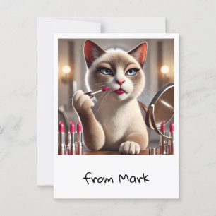 Cat Make up Artist Perfekt für Katzen Liebhaber Postkarte