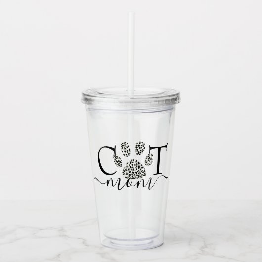 Cat Mama Acryltrinkbecher (Vorderseite)