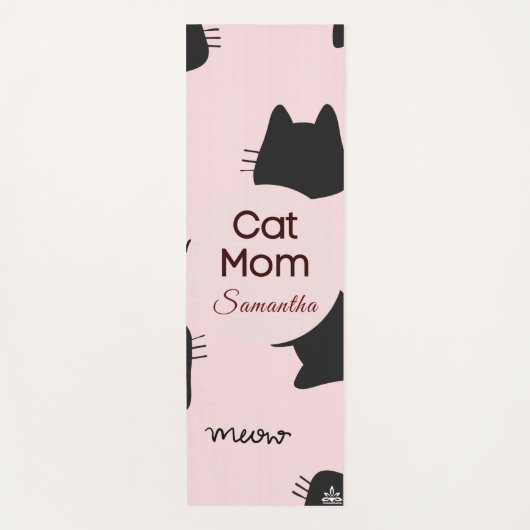 Cat-Mama anpassbar Yogamatte (Vorderseite)
