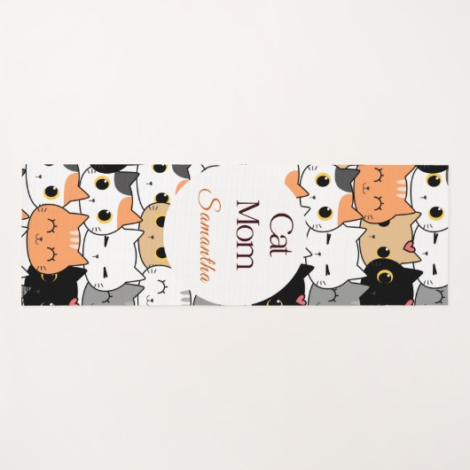 Cat-Mama anpassbar Yogamatte (Vorderseite (Horizontal))