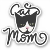 Cat-Mama Aufkleber (Vorderseite)