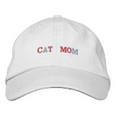 Cat-Mama Bestickte Baseballkappe (Vorderseite)