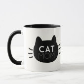 Cat Mama Black Cat Face Foto Tasse (Links)