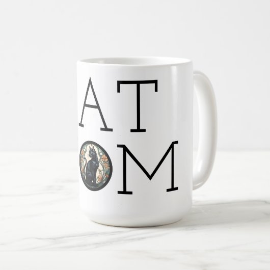 Cat Mama Black Cat Kaffee Tasse (VorderseiteRechts)