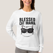 CAT-MAMA BLESSESED-T - Shirt