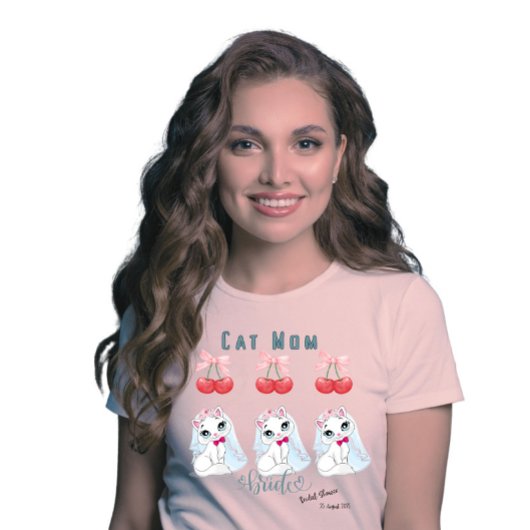 Cat Mama Bride Brautparty T-Shirt