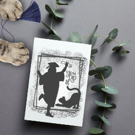 Cat Mama Chic Minimalistisch Funny Uni-Abschluss Karte