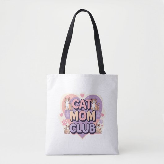 Cat Mama Club - Trendy Shoully Tote Bag Tasche (Vorderseite)