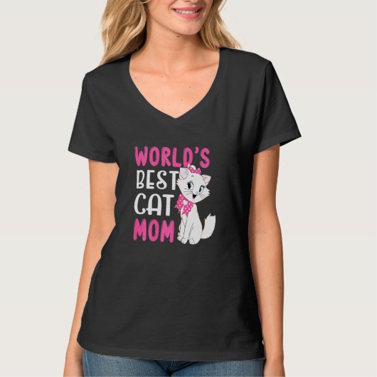 Cat Mama Design T-Shirt (Vorderseite)