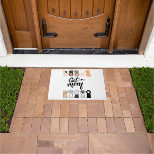 Cat Mama Door Mat - Niedliche Katzen Paws Begrüßun Fußmatte