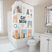 "Cat Mama" Duschvorhang mit Adorable Kittens (Beispiel)