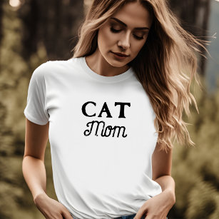 Cat-Mama   Einfache Niedliche Retro Script Besitze T-Shirt
