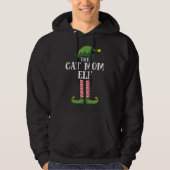 Cat Mama Elf Matching Familie Weihnachts-Party Paj Hoodie (Vorderseite)