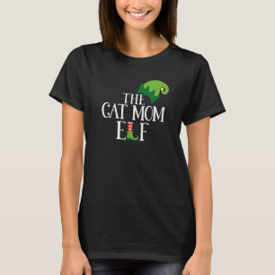 Cat Mama Elf Matching Familiengruppe Weihnachts-Pa T-Shirt