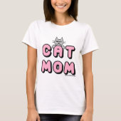 "CAT-MAMA" Fettrosa T-Shirt (Vorderseite)
