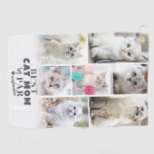 Cat Mama FotoCollage Golfhandtuch (Horizontal)