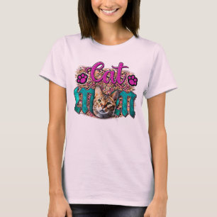 Cat Mama Frohmütter Tag für Katzen Liebhaber Famil T-Shirt