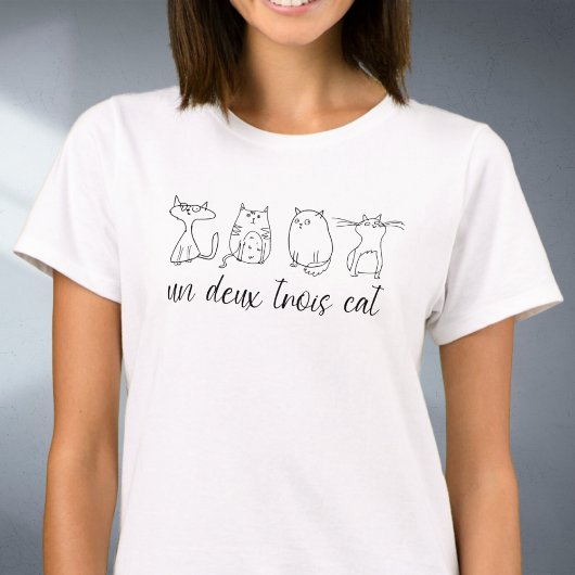 Cat Mama Funny Un Deux Trois Catful Kitty Cat Love T-Shirt