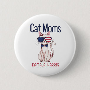 Cat-Mama für Kamala Harris   2024 Button