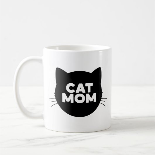 Cat Mama Geschenk für Katze Lover Kaffeetasse (Links)