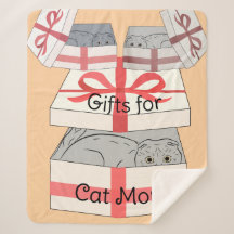 Cat Mama Gifts Sherpa Blanket