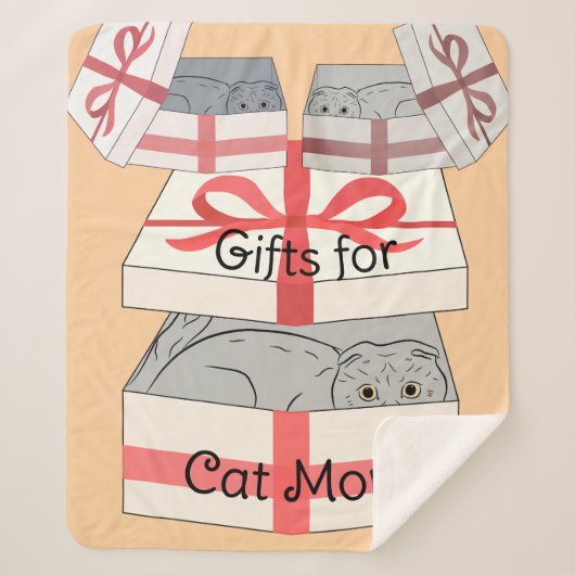 Cat Mama Gifts Sherpa Blanket Sherpadecke (Vorderseite)