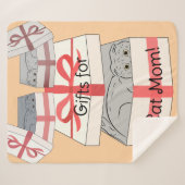 Cat Mama Gifts Sherpa Blanket Sherpadecke (Vorderseite (Horizontal))