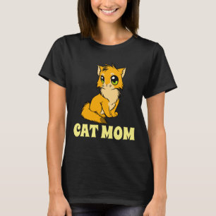 CAT MAMA GINGER LADIES T - SHIRT