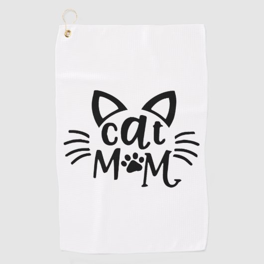 Cat-Mama Golfhandtuch (Vorderseite)