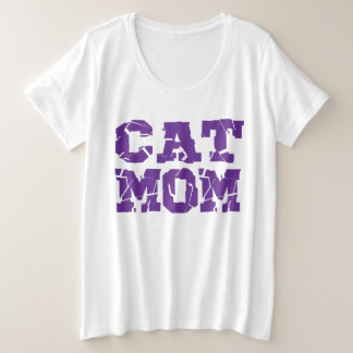 Cat-Mama Große Größe T-Shirt