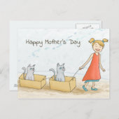Cat Mama Happy Mother Day Postkarte (Vorne/Hinten)