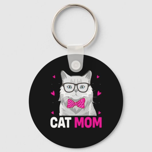 Cat Mama Happy Mütter Day Schlüsselanhänger (Vorderseite)