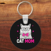 Cat Mama Happy Mütter Day Schlüsselanhänger (Vorderseite)