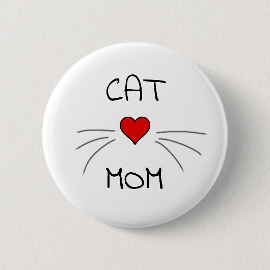 Cat Mama Herz und Whiskys Button (Vorderseite)