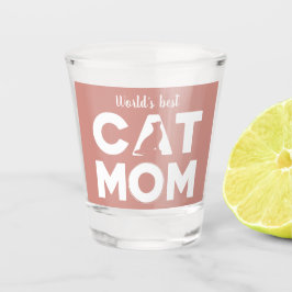 CAT-MAMA, Ihr Foto, rosa Schnapsglas