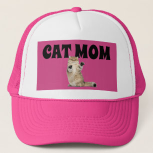 CAT-MAMA-KABEL-KOPFKABEL KATZPINKHATTE TRUCKERKAPPE