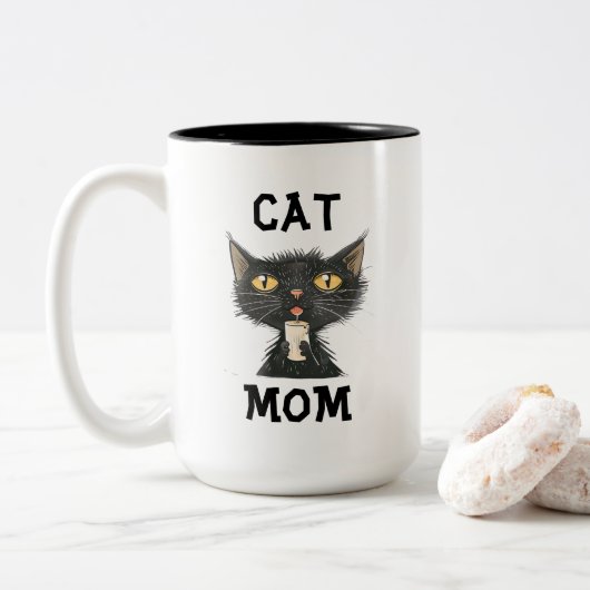 Cat Mama Kaffee Tasse (Mit Donut)