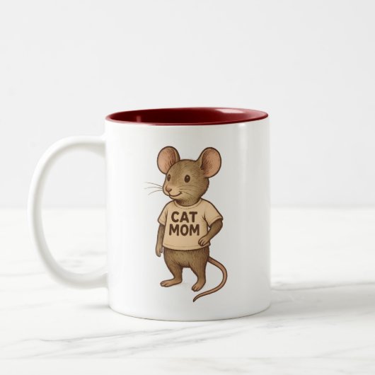 Cat Mama Kaffee Tasse - Niedliche Maus (Links)