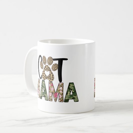 Cat Mama Kaffeetasse (Vorderseite Links)