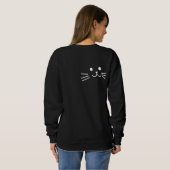 CAT MAMA, Katzen-Mama-Geschenk, Niedliches Katzen- Sweatshirt (Schwarz voll)