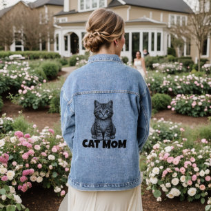 CAT-MAMA KITTEN DENIM JEAN JACKET JEANSJACKE