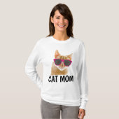 CAT-MAMA, Ladys Funny Cat T - Shirt (Vorne ganz)