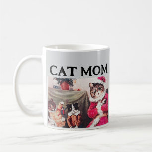CAT-MAMA LOUIS WAIN CHRISTMAS KATZKATZEN KAFFEE-TA KAFFEETASSE