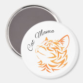 Cat Mama Magnet (Vorderseite/Rückseite)