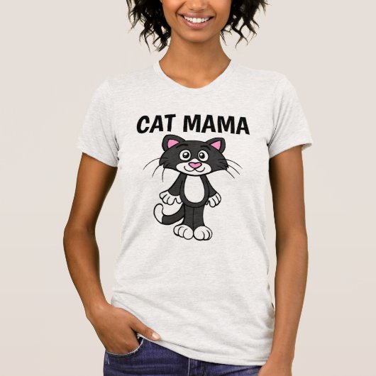 CAT-MAMA, (MAMA) Funny Niedlich Cat T - Shirt (Vorderseite)