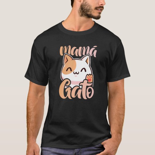 Cat Mama Mamá Gato T-Shirt (Vorderseite)